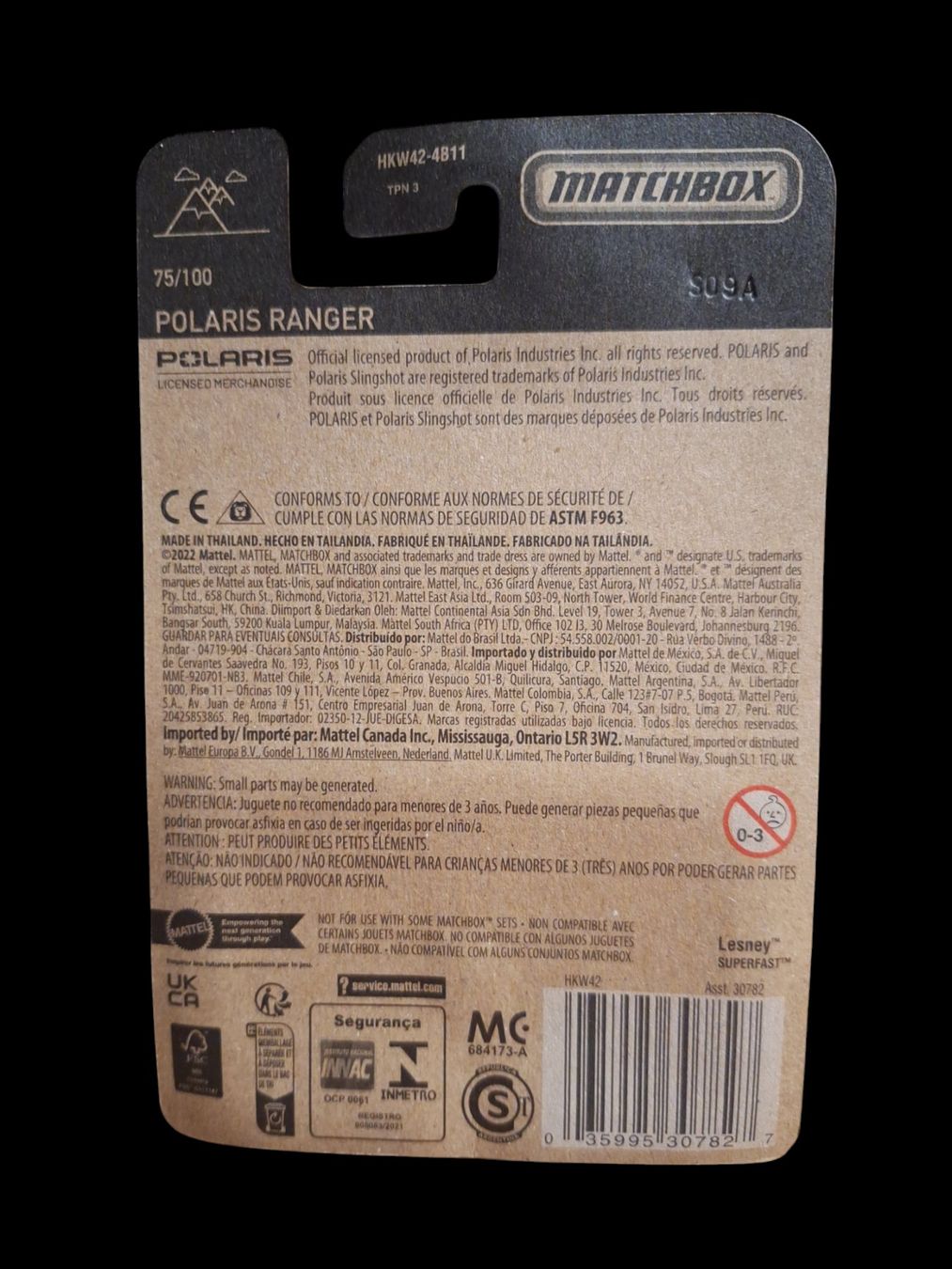 Matchbox 2023 Polaris Ranger 75/100 L