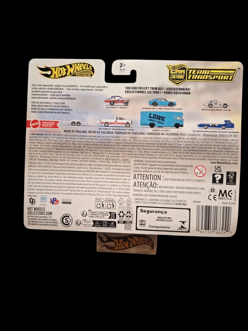 HW Premium Team Transport #70 Mercedes-Benz 300 SL 55 Mercedes-Benz Blaues Wunder