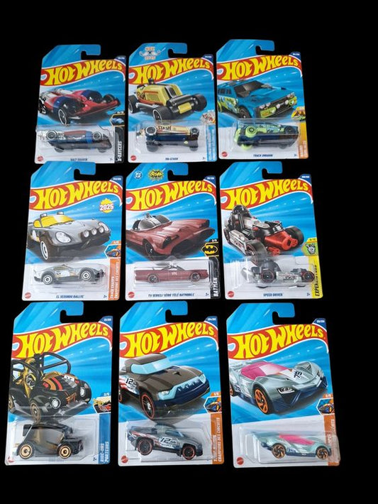 Div. Hot Wheels 2025 (9 Modelle, Case Q, Set 1)