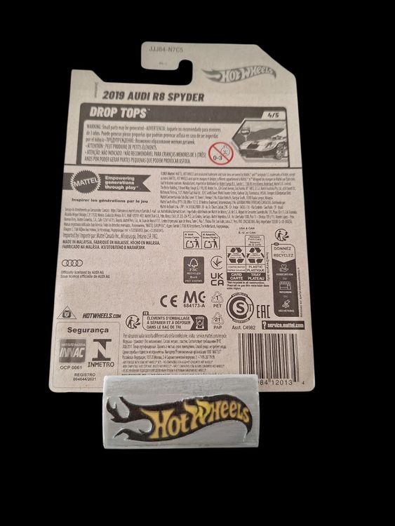 Hot Wheels Drop Tops 2026 2019 Audi R8 Spyder 4/5 L – SaMaMis-Shop